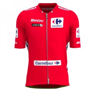 Джерси с коротким рукавом Overall Leader La Vuelta Official 2023, красный Santini