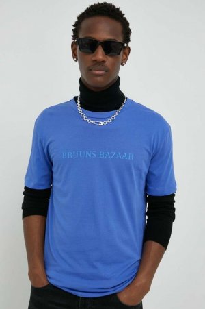 Хлопковая футболка Gus , синий Bruuns Bazaar
