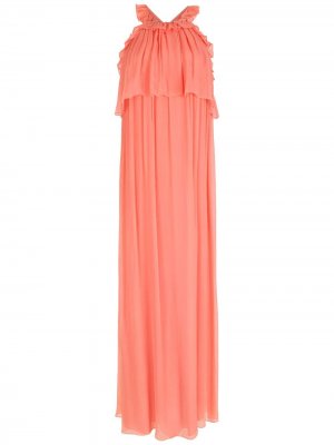 Длинное платье с оборками Nk. Цвет: розовый