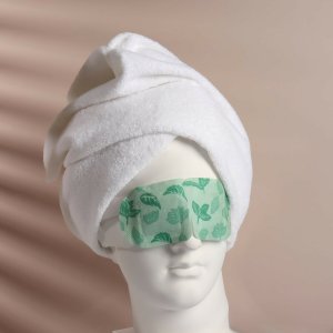 Паровая маска для глаз, разогревающая, экстракт лаванды, цвет зеленый ONLITOP. Цвет: фиолетовый, зеленый