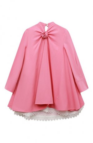 Шерстяное платье Fendi. Цвет: розовый