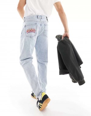 Светлые зауженные джинсы Isaac Tommy Jeans