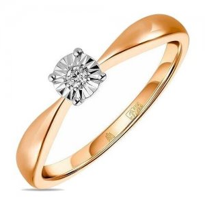 Золотое кольцо с бриллиантами Лукас-Голд