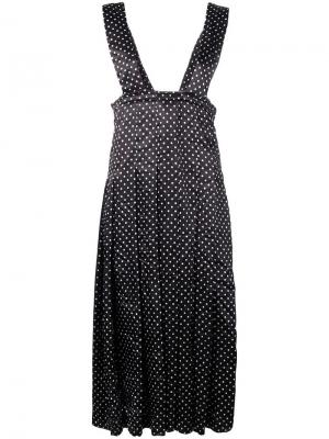 Плиссированное платье-сарафан Comme Des Garçons. Цвет: черный