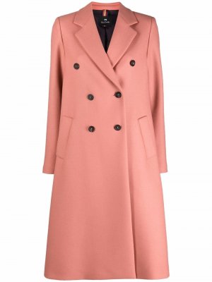 Двубортное пальто на пуговицах PS Paul Smith. Цвет: розовый