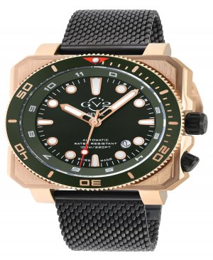 Мужские часы Xo Submarine швейцарские автоматические черные с браслетом из нержавеющей стали, 44 мм Gevril
