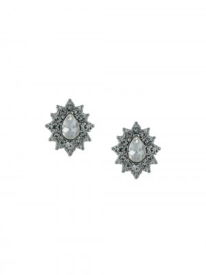 Серьги-гвоздики с кристаллами Marchesa Notte. Цвет: серебристый