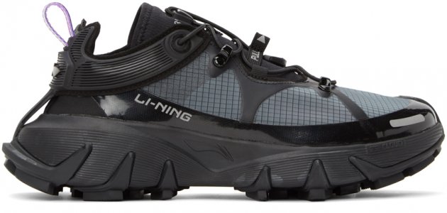 Black Wu Xing Sneakers Li-Ning. Цвет: black/ref
