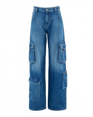 Широкие джинсы 3 x 1. Цвет: синий