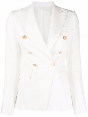 Double-breasted tailored blazer Tagliatore. Цвет: белый
