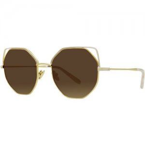Солнцезащитные очки , кошачий глаз, оправа: металл, для женщин, белый Cosmopolitan. Цвет: белый