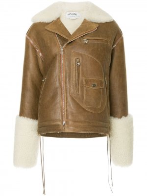 Куртка с контрастной отделкой Monse. Цвет: коричневый