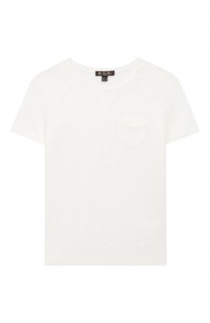 Льняная футболка Loro Piana. Цвет: белый