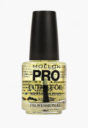 Масло для ногтей и кутикулы Mollon Pro Увлажняющее CUTICLE OIL moisturizing repair. Цвет: желтый