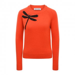 Пуловер из шерсти и кашемира Dice Kayek. Цвет: оранжевый