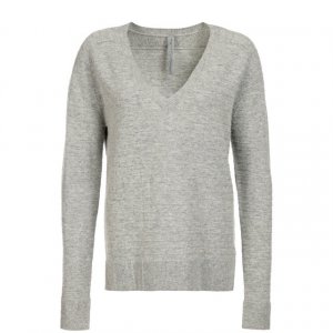 Пуловер свободного кроя с V-образным вырезом Raquel Allegra. Цвет: серый