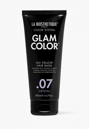 Маска для волос La Biosthetique Glam Color No Yellow Hair Mask .07 Crystal, 200 мл. Цвет: белый