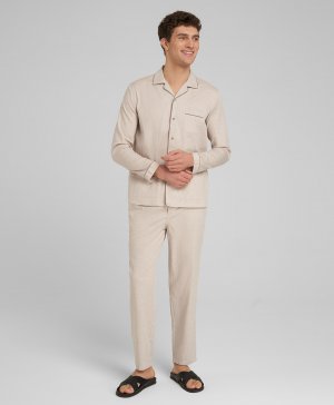 Пижамы (рубашка и брюки) PJ-0034 BEIGE HENDERSON. Цвет: бежевый