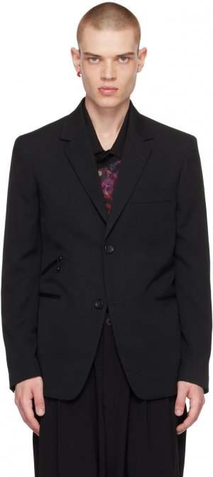 Черный пиджак с зубцами Yohji Yamamoto