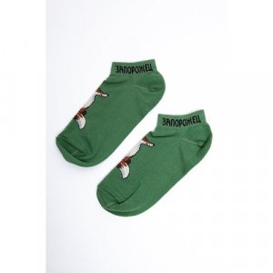 Носки, размер 41-45, зеленый Запорожец. Цвет: зеленый