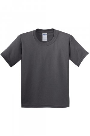 Молодежная футболка из плотного хлопка , серый Gildan