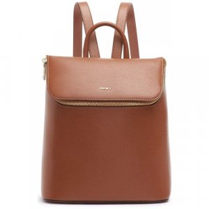Рюкзак , внутренний карман, регулируемый ремень, коричневый DKNY. Цвет: коричневый