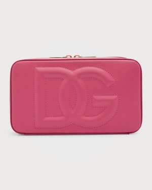 Кожаный клатч на молнии с логотипом DG Dolce&Gabbana