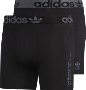 Трусы-боксеры Trefoil Athletic Comfort Fit, комплект из 2 шт. adidas, цвет Black/Onix Grey Adidas
