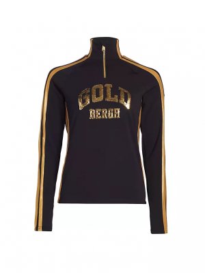 Вязаный свитер с логотипом Goblet , цвет black gold Goldbergh