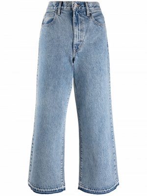 Расклешенные укороченные джинсы Slvrlake. Цвет: синий