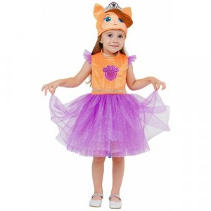 Детский костюм Котенка Жемчужинки Pug-03 пуговка. Цвет: фиолетовый/оранжевый