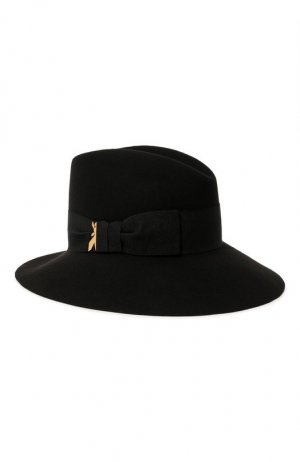 Шерстяная шляпа Patrizia Pepe. Цвет: чёрный