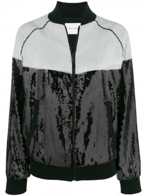 Sequin bomber jacket Alberta Ferretti. Цвет: черный