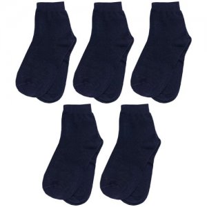 Комплект из 5 пар детских носков (Орудьевский трикотаж) темно-синие, размер 20-22 RuSocks. Цвет: синий