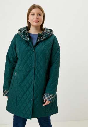 Куртка утепленная Wiko Лина2, изумрудный. Цвет: зеленый