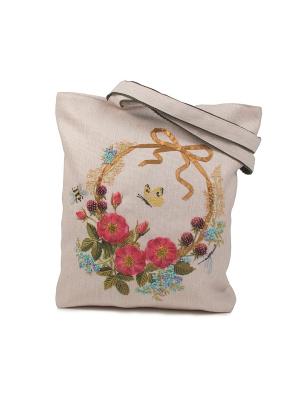 Наборы для шитья и вышивания  текстильная сумка Цветочный венок Матренин Посад. Цвет: розовый