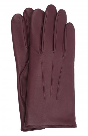 Кожаные перчатки Agnelle. Цвет: бордовый