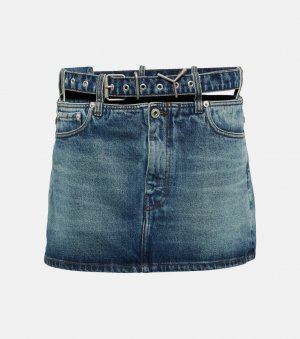 Джинсовая мини-юбка с y-образным поясом , синий Y/Project
