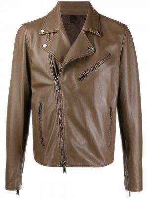 Байкерская куртка Franklin Tagliatore. Цвет: коричневый
