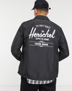 Спортивная куртка на пуговицах с кулиской и логотипом -Черный цвет Herschel Supply Co