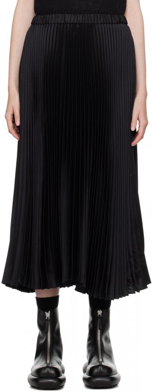 Черная юбка-миди со складками Jil Sander