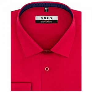 Рубашка, размер 174-184/39, красный GREG. Цвет: красный