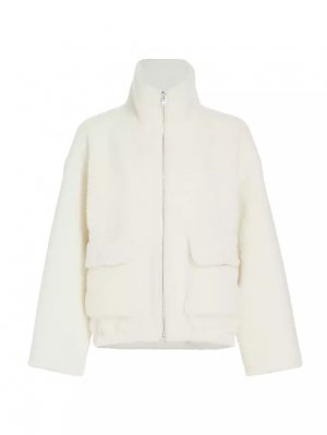 Куртка Kim из шерпы на молнии Lamarque, цвет off white LAMARQUE