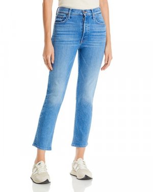 Укороченные прямые джинсы Tomcat с высокой посадкой MOTHER, цвет Blue Mother