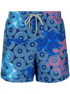 Пляжные шорты с принтом Ali Okun. Цвет: синий