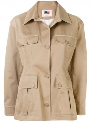 Куртка в стиле милитари с карманами Ports 1961. Цвет: коричневый