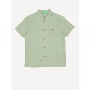 Школьная рубашка , размер 120 (S), зеленый UNITED COLORS OF BENETTON. Цвет: зеленый