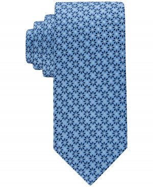 Классический мужской аккуратный галстук с медальоном Daisy Tommy Hilfiger