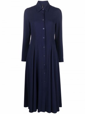 Платье-рубашка с воротником Pierantoniogaspari. Цвет: синий