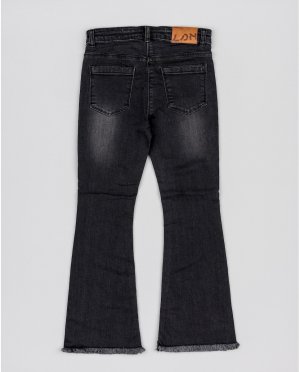 Серые расклешенные джинсы для девочки , серый Losan
